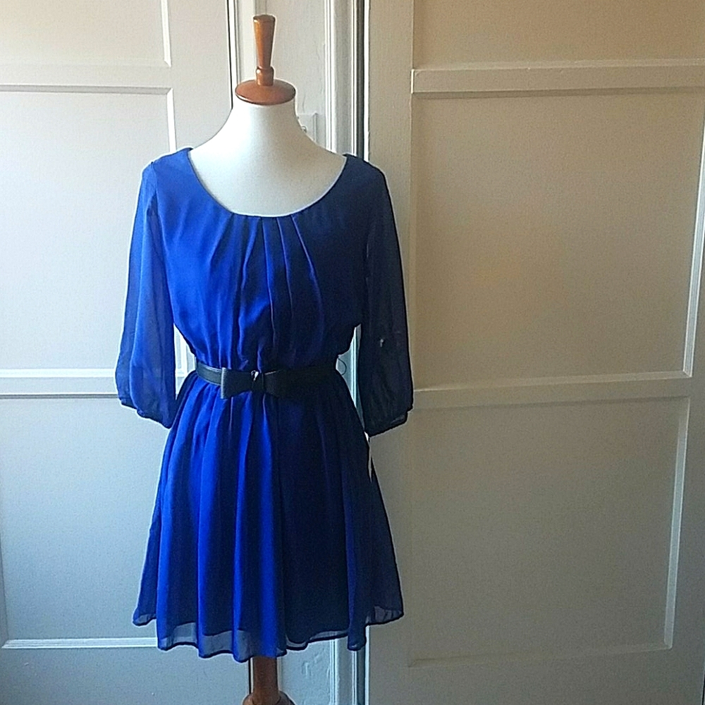 I.N. San Francisco NWT blue long sleeve dress